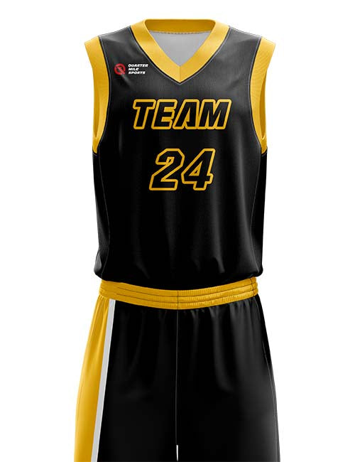 KXK Custom Yellow White-Black Classic Sets Sports Uniform Basketball Jersey